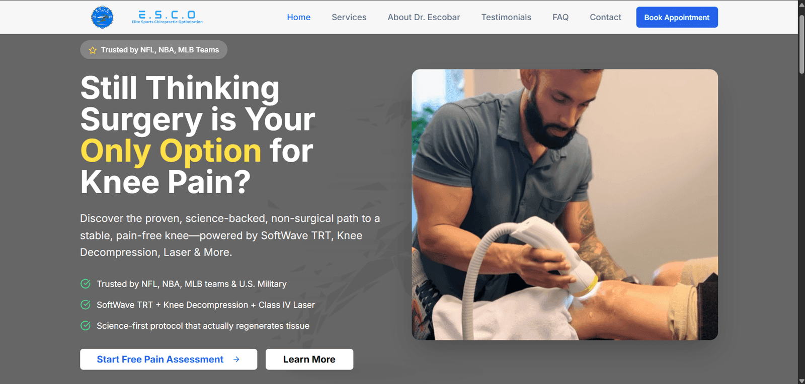Chiropractic Service website preview